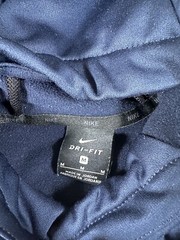 Nike Mens Hoodie Pullover Medium Navy Blue White Black Gym Workout Texas