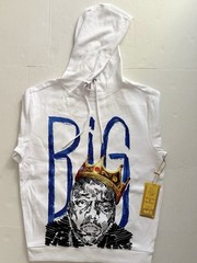 Bricks & Butter Biggie Smalls Graphic White Hoodie Streetwear NWT Size Medium