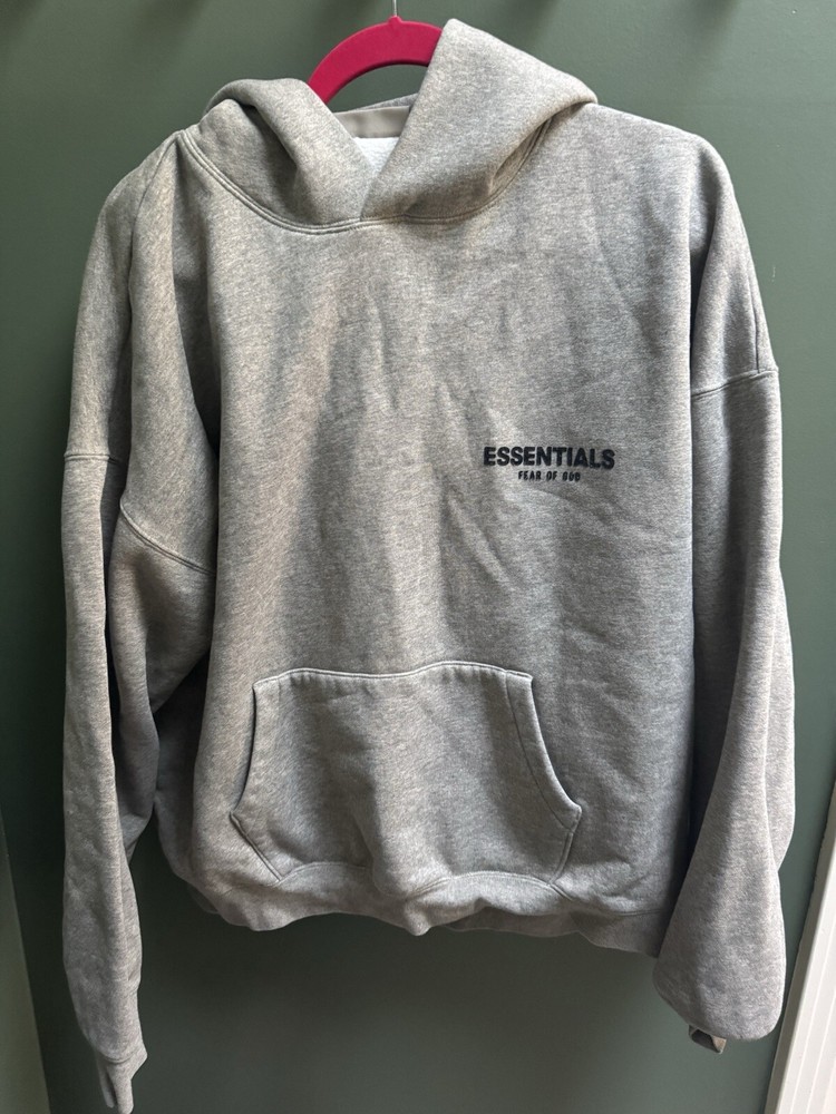Fear of God Essentials Hoodie: Dark Oatmeal, Gray , Hoodie Large Excellent Warm