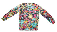 Hoodie Lab Las Vegas Bright Multi-Color Pullover Sweatshirt Adult Large