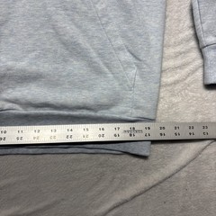 Criquet Polo Sweater Mens Size M Light Blue Heather Long Sleeve Kangaroo Pocket