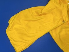 Lil TJay Rapper Yellow Hoodie “NONE OF YOUR LOVE” men’s Med Roses On Arms Nwot