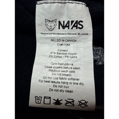 Navas Lab Raglan Sweatshirt Black Bamboo Rayon Cotton Canada Gorpcore Sz Med