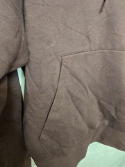 NWT Adidas Mens Shadow Brown Essentials Feel Cozy Fleece Pullover Hoodie Size M