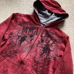 Vintage Y2K 2000s MMA Elite Skull Snake Zip Up Hoodie