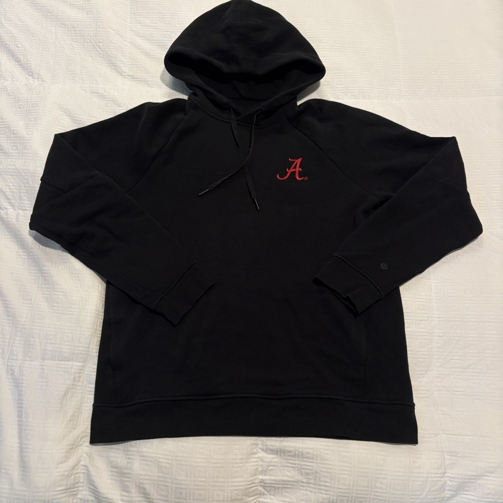 Lululemon Hoodie Mens Large Black Alabama Crimson Tide Relaxed Pullover LM3EK0S