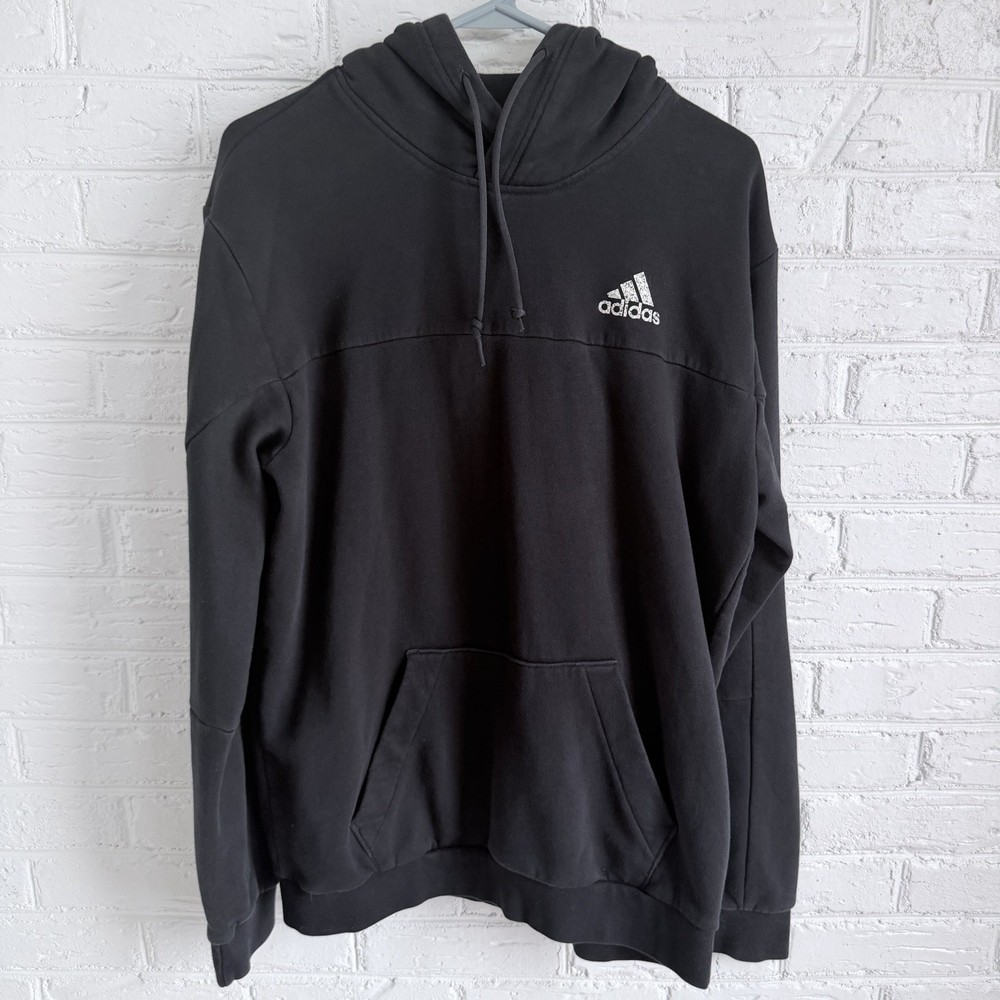 adidas Originals Stadium Fleece Badge of Sport Hoodie Men’s US Size Medium Black