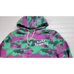 WESC Tie Dye Hoodie Purple Green Pullover Streetwear Size Medium Unisex