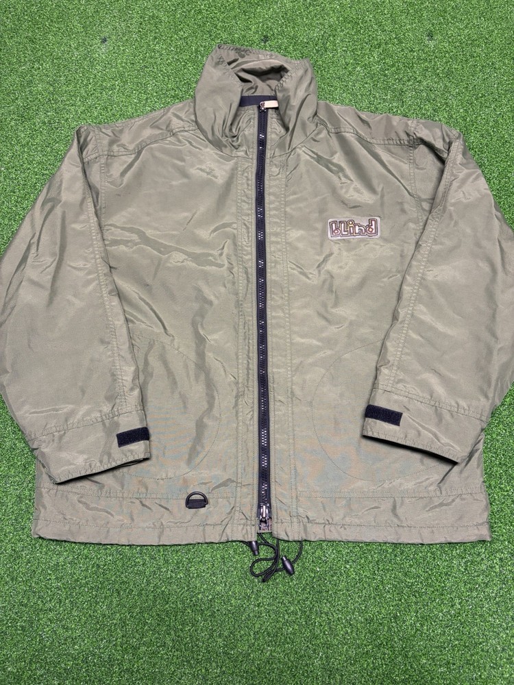 VTG 90’s Blind Skateboards Windbreaker Skate Green L Grail SEE DESCRIPTION