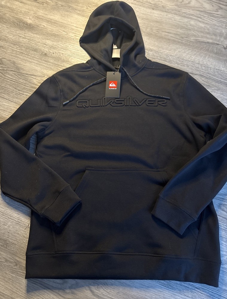 Quiksilver Hoodie Emboss Logo Pullover Hoodie Size Medium NWT