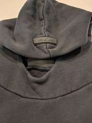 Fear of God Essentials SS22 Hoodie Stretch Limo Black M Medium Velour Logo