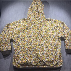 Raw Blue Hoodie Mens 3XL Multicolor Cartoon Animal Full Zip Fleece Graphic