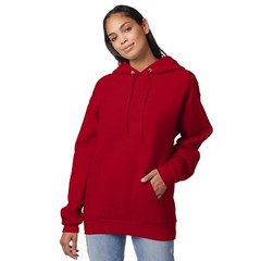 Hanes Unisex Hoodie Size M Deep Red EcoSmart Pullover Hooded Sweatshirt Warm