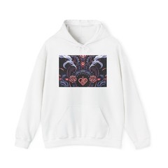 Steampunk Dark Floral Heart Hoodie Gothic Rose Chest Design Unisex