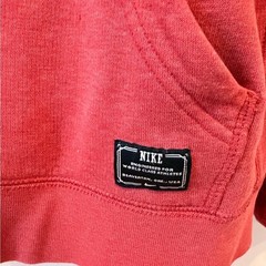 Nike Hoodie Full Zip Red Black Spellout Small S Unisex Mens Womens