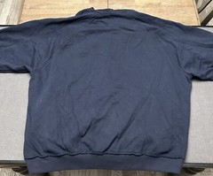 Vintage Y2K Marithe Francois Girbaud Zip Up Hoodie Sweatshirt, Navy Blue 4XL