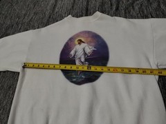 Vintage Made In USA Y2K Jesus T Crewneck Sweatshirt Size Large Walking On Water