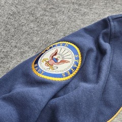 US Services Brigade United States Navy Military Zip Hooded Sweatshirt Large Mens