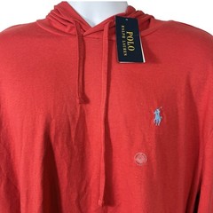 Polo Ralph Lauren Mens XL Red Long Sleeve Hooded Sweatshirt Pony Logo Casual