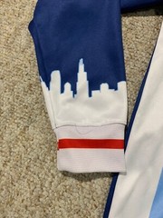Chicago Bruins Hoodie “Fear None Respect All” Blue & White/Red Stars Sz Med