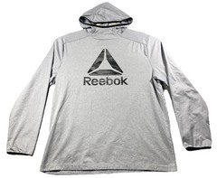 Reebok Men’s Active Fleece Jersey Hoodie Gray Size L