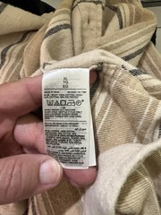 Old Navy Men’s XL Hooded Pullover Hoodie Button Front Striped Beige/Navy