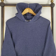 SCHOTT NYC Size Medium Mens Made in USA Hoodie Pullover Cotton Poly Blend Blue