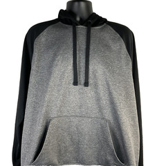 Champion Duo Dry Men’s Hoodie Sweatshirt Gray XXL Fleece Raglan Sleeves Pullover