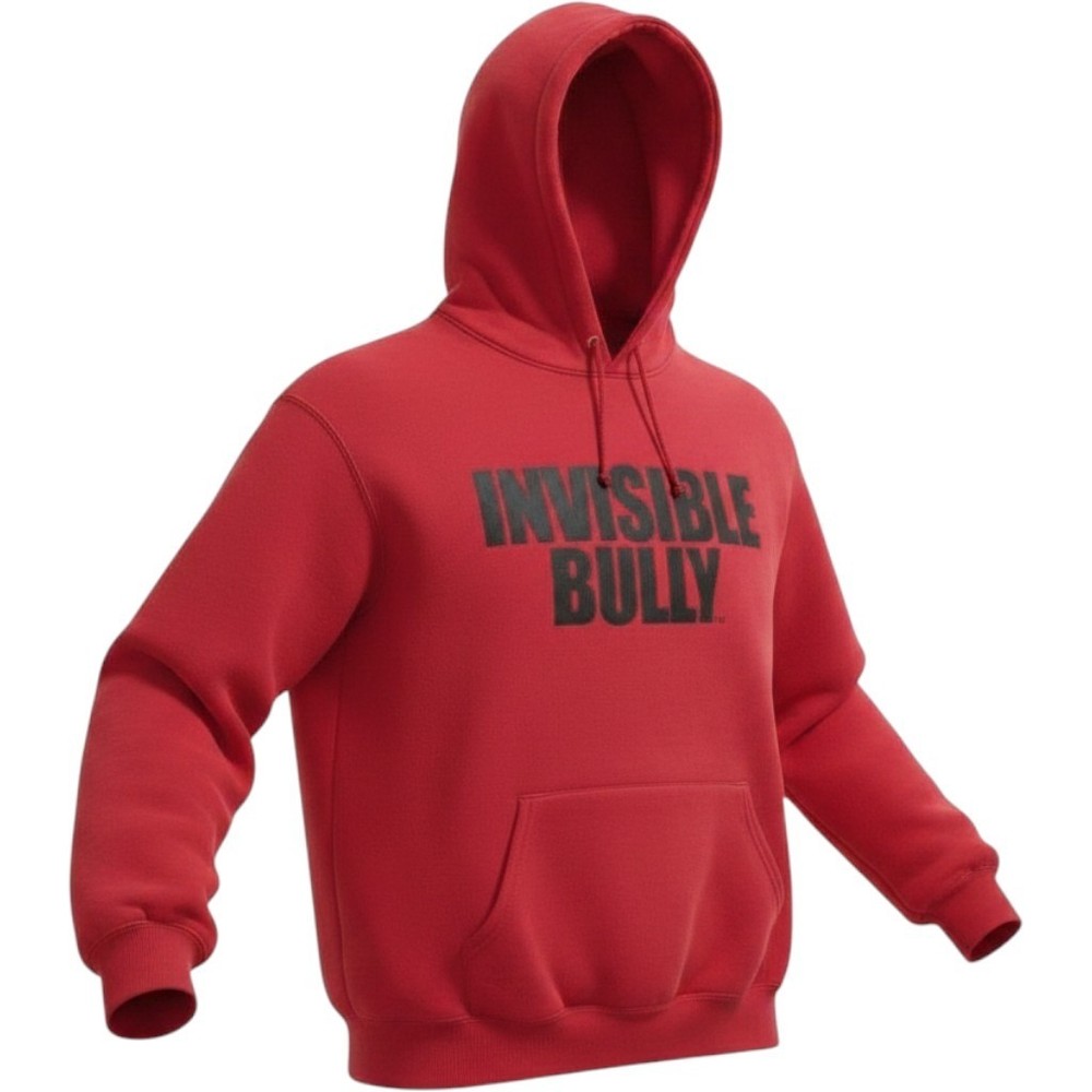 Invisible Bully Red Graphic Hoodie Mens Small Brooklyn Streetwear Sweatshirt