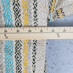 Molina Drug Rug Pullover Adult Medium Biege Striped Boho Retro Hippie Hoodie