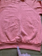 Vintage Tultex Sweatshirt Blank Large Raglan Coral Salmon NWT Spot