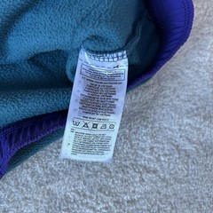 ADIDAS Men Polar Fleece Pullover Medium 1/4 Zip Jacket Teal Green Purple Orange