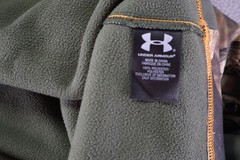 Under Armour Men’s LARGE 1/4 Zip Pullover Scent Control Camo Hunting Mossy Oak