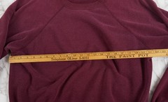 Vintage 80s Hanes Blank Crewneck Sweatshirt Adult XXL Plum Purple Raglan USA