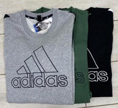 NWT Adidas Men’s Future Icons Embroidered Badge Crew Neck Sweatshirt Size M,L,XL