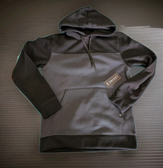 LEG3ND Outdoor Men’s Blue Black Fleece Pullover Hoodie Long Sleeve Medium or Sm