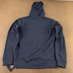 J America Adult Size Small Navy Heahter Fleece Pocket Pullover Hoodie NWT