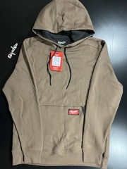 Men’s Brown Midweight Cotton/Polyester Long-Sleeve Pullover Hoodie Large/X-Large