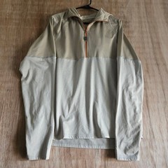 Aspen Quarter Zip Hoodie Mens Large Colorblock Beige Gray Orange Outdoor UGG
