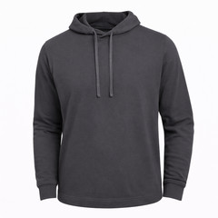 100% Combed Cotton Lightweight Charcoal Hoodie Garment Dyed Pullover All Seasons