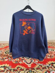 Vintage 90s Walking Kansas Leaver Sweatshirt Y2K Archive Size M-L