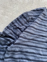 Zoo York Sweatshirt Mens L Gray Striped Lightweight Pullover Jersey Long Sleeve