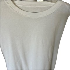 Waffle Knit Color Block White Long Sleeve Shirt Cotton Blend Mens