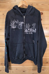 VTG The Great China Wall Hoodie Full Zip Men XXL Art Designer Los Angeles