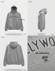 Hollywood California Hoodie Pullover Long Sleeve Graphic Print Hoodie Unisex