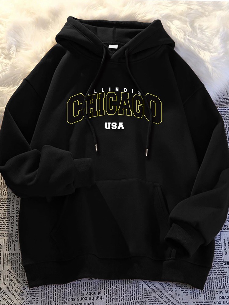 Hooded Sweatshirt Casual CHICAGO√
