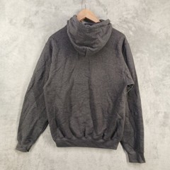 PORT & COMPANY Hoodie Fleece SMALL Men Casual Print Pullover Fall Winter Gray