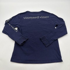 Vineyard Vines Sweatshirt Boys 8-10Y Blue Graphic Print Logo 100% Cotton.#45531