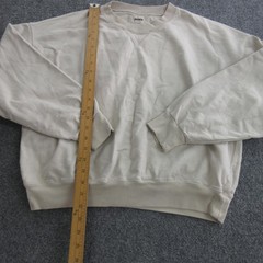 Buck Mason Sweatshirt Mens Medium White Fleece Pullover Crewneck Solid Basic