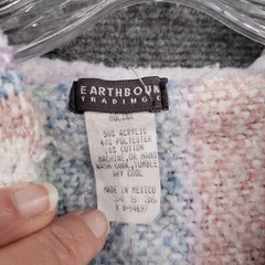 Earthbound Trading Hoodie Sweater Men Small 34-36 Molina Striped Pullover Baja